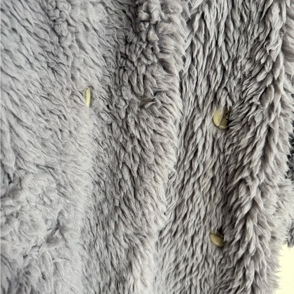 Free People Gray Teddy Jacket size S - Picture 3 of 9